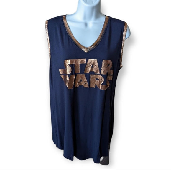 Disney Parks Blue & Copper Star Wars Tank Top Size Large - Picture 1 of 12